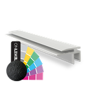 Top-cover slim met horizontaal opening 2.5mm, L=5000mm, aluminium RAL structuur
