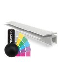 Top-cover slim avec horizontal ouverture 2.5mm, L=5000mm, aluminium RAL mat