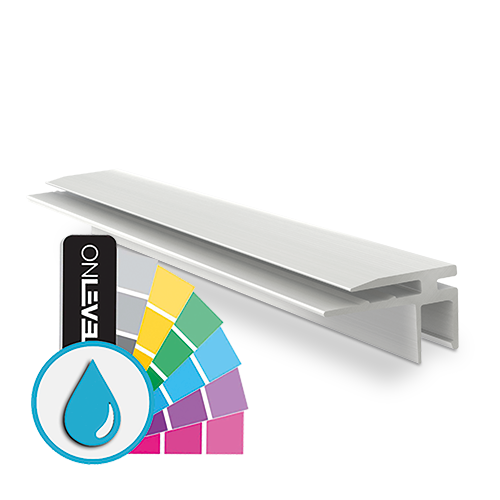 Top-cover slim met horizontaal opening 2.5mm, L=5000mm, aluminium ARMOR RAL