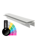 Top-cover met horizontaal opening 2.5mm, L=5000mm, aluminium RAL glanzend