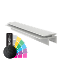 Top-cover avec horizontal ouverture 2.5mm, L=5000mm, alum. RAL rugueux