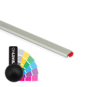 Glass edge protection for glass 15-17.5mm L=1000mm, aluminum RAL matt (incl. glass mounting tape)