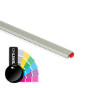 Glass edge protection for glass 19-21.5mm L=1000mm, aluminum RAL shiny (incl. glass mounting tape)