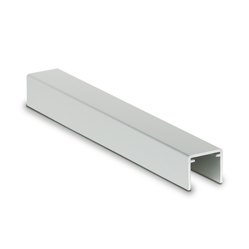 [11211426211 (Discontinued)] Handrail U-profile 26x23x2mm, L=4000mm aluminum natural anodized