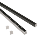 SKYFORCE-Slim set incl. glass rubbers for glass 10.76/12.76mm height 1100mm two sides covering, alum. traffic white (RAL 9016)