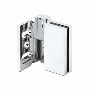[23320009065] LIFT showerdoor hinge glass-wall 90° right, glass 8/10mm, brass chrome plated
