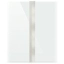 SKYFORCE-Top center post incl. glass rubbers for glass 10.76/12.76mm height 1200mm, aluminum natural anodised