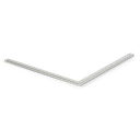 Glass edge protection, corner 90° glass 15-17.5mm, alum. natural anodized including glass mounting tape