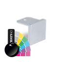 Eindkap vlak U-profiel 26x23x2mm alum. RAL glanzend