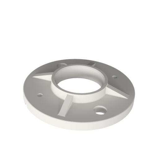 [12035242220] Welding flange for tube Ø42.4mm 2 anchoring holes, AISI 304