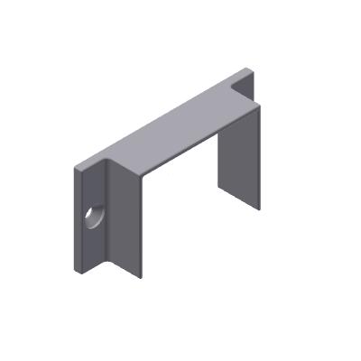 [18422056011] LAZORTRACK wall handrail 56x43mm wall connector, alum. natural anodized