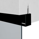 Infinity Slide 69kg sett tak glass 1-panel inkludert Dempere L=2mtr, aluminium svart eloksert