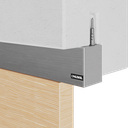 INFINITYSLIDE 69kg Satz Deckenmontage für Holztür, 1-Paneel, inkl. Dämpfer L=2mtr, Aluminium Edelstahl Effekt