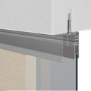 INFINITYSLIDE 69kg fixed glass set (ceiling) glass/wood 1-panel L=2mtr, aluminum stainless steel look