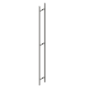 Guidon ensemble Ø25mm H=1500mm, inox 304 brossé