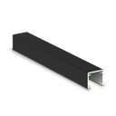 Handlauf U-Profil 26x23x2mm L=5000mm, Aluminium schwarz eloxiert