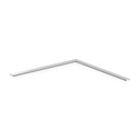 Glasskydds, Hörna 90° horisontell glas 10-11.5mm, AISI 316 satinerad inklusive glasmonteringsband
