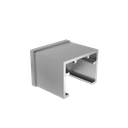 Eindkap vlak glashandreling 40x30x1mm rvs 304 geborsteld