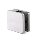 Glassclamp square 45x45mm connection Ø42.4mm, glass 8-10.76mm AISI 304 satined