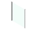 SKYFORCE-Side/Slim sett glass 10.76/12.76mm høyde 1100mm Sidefeste venstre ensidig dekning glassmontering fra innsiden, aluminum RAL ARMOR