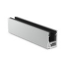 KAZIWALL-top 2-delar profil, glas 16.76mm L=200mm, aluminium natur anodiserad