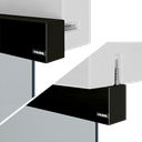 INFINITYSLIDE 69kg set wall/ceiling mounting glass 1-panel including dampers L=2.5mtr, aluminum black anodized