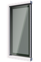 SKYFORCE-Side Sound Shield set incl. glas rubbers voor glas xxxxmm hoogte xxxxmm, alum. RAL glanzend