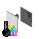 INFINITYSLIDE 69kg endcap 1xL/1xR width 60mm, alum. RAL shiny