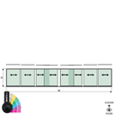 SUNVIEW model 1 left/right opening 4-lanes half height L=xxxxmm (max. 12000mm) H=xxxxmm (max. 1700mm), aluminum RAL matt (excl. locks, drivers and glass)