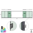 SunView model 3 left/right opening 5-lanes full height L=xxxxmm (max. 15000mm) H=xxxxmm (max. 2600mm), aluminum ARMOR RAL (incl. locks, doorhandle and drivers excl. glass)