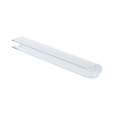 Shower door seal with bellows for glass 10mm L=2200mm, plastic transparent