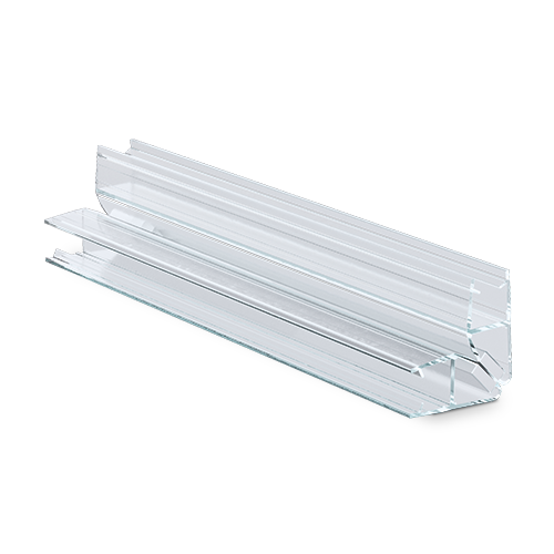 [23710101340] SunView dørpakning 90° med magnet for glass 10mm L=2800mm, plast gjennomsiktig