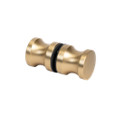 Douche deurknop Ø35x35mm, 2-zijdig glas 6-12mm, messing goud geborsteld