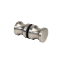 Douche deurknop Ø35x35mm, 2-zijdig glas 6-12mm, messing RVS geborsteld
