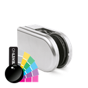 KRONOS D-shape, connection Ø42.4mm glass 8-12.76mm indoor use covercaps, steel RAL shiny