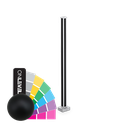 PIKASSO tilk. post 90° 50x50mm H=1000mm 10-13.52mm, aluminum RAL strukturerert (Produksjon Toleranse Antall +/- 10%)