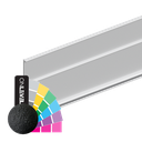 INFINITYSLIDE 69kg covercap backside for running rail (ceiling), glass/wood L=2mtr, aluminum RAL matt