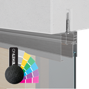 INFINITYSLIDE 69kg fixed glass Set (ceiling) glass/wood 1-panel L=2mtr, aluminum RAL structure