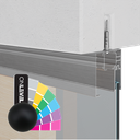 INFINITYSLIDE 69kg Festglas-Set für Deckenmontage von Glas- und Holztüren, 2 Paneele L=3m, Aluminium RAL matt