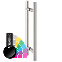 Guidon ensemble Ø25mm H=700mm, inox 304 RAL brillant