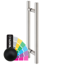 Guidon ensemble Ø25mm H=700mm, inox 304 RAL mat