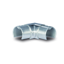 Eckverbinder 90° für Glasleistenrohr Ø42.4x1.5mm, V2A gebürstet