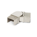 Corner connector horizontal adjustable 90-180° Glass handrail 40x30x1mm, AISI 304 satined