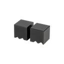 Duschtürknopf 30x30x30mm, 2-seitig Glas 6-12mm, Messing Gun Metal gebürstet