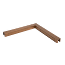 Reinforcement corner glass-glass 90°, brass rose gold brushed