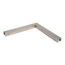 Reinforcement corner glass-glass 90°, brass stainless steel brushed