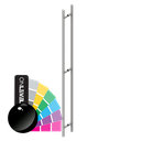 Guidon Ensemble Ø25mm H=1500mm, inox 304 RAL brillant