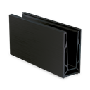 TL-6080 Glass profile  L=2500mm aluminum black anodized