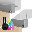 INFINITYSLIDE 69kg Set wall/ceiling mounting wood 1-panel including dampers L=3mtr, aluminum RAL matt