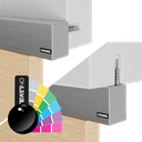 INFINITYSLIDE 69kg Set wall/ceiling mounting wood 2-panels including dampers L=4mtr, aluminum RAL shiny